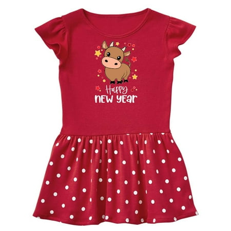 

Inktastic Happy New Year Cute Ox Gift Baby Girl Dress