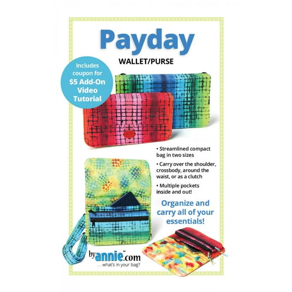 Payday Wallet/Purse Sewing Pattern by Annie Unrein for ByAnnie
