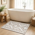 thumbnail image 2 of SIXHOME Waffle Bath Mat Non-Slip Bathroom Rug Super Absorbent Quick Dry Soft Textured Boho Bath Rug Washable Thick Shower 24"x36" Floor Mat Cream, 2 of 8