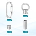 thumbnail image 3 of M10 Fine Thread Lamp Female Loop Holder with M12 Adapter Chain Quick Link, 88 lbs Load Silver Tone Pack of 2, 3 of 7