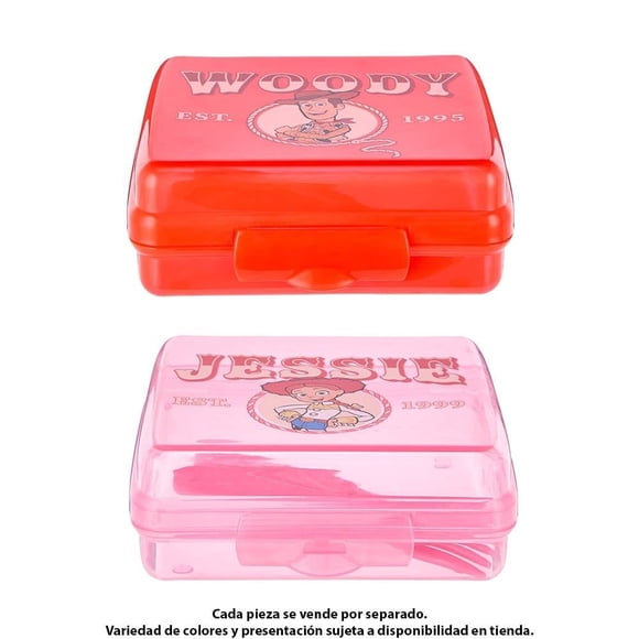 Contenedor Toy Story Cuadrado de Plástico con Cuchara y Tenedor para Sándwich
