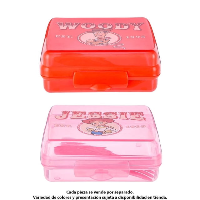 Contenedor Toy Story Cuadrado de Plástico con Cuchara y Tenedor para Sándwich
