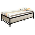 thumbnail image 3 of Kings Brand Furniture - Black Metal Twin Size Day Bed (Daybed) Frame with Roll Out Trundle, 3 of 5
