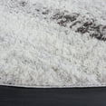 thumbnail image 3 of SAFAVIEH Berber Rupert Abstract Shag Area Rug, 7' x 7' Round, Grey/Dark Grey, 3 of 8