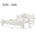 thumbnail image 2 of CASEMIOL King Size Bed Frame with Elegant Unique Headboard Footboard, Modern Wood Platform Bed Bedroom Furniture, No Box Spring Needed, Easy Assembly, Traditional Concise Style, White, 2 of 7