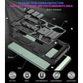 thumbnail image 7 of Ring Kickstand Phone Case for Google Pixel 6a w/Tempered Glass Screen Protector for Car Mount Hybrid Hard Shockproof Case - Black, 7 of 7