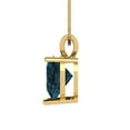 thumbnail image 3 of 2.0 ct Brilliant Heart Cut Solitaire VVS1 Genuine Blue Natural London Blue Topaz Solid 14k Yellow Solid Gold Everyday Affordable Designer Necklace Pendant with 18" Solid Gold Chain by Clara Pucci, 3 of 6