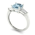 thumbnail image 2 of Three-Stone Engagement Ring for Women - 1.62ct Simulated Blue Diamond in 14K White Gold Promise Ring, 2 of 6