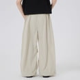 thumbnail image 5 of Angala Little Boys Outdoor Pants Wide Leg With Pockets Fall Casual Boys Baggy Trousers Size 6-7 Years Khaki, 5 of 9