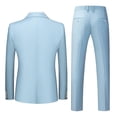 thumbnail image 2 of Cloudstyle Men's 3Pcs Business Professional Casual Daily Slim Fit One Button Suit Set (Blazer + Vest + Pants), 2 of 5