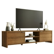 Madesa TV Stand Large Media Console with Cable Management for 65, 75 Inch Media Storage Gaming Living Room Entertainment Center Modern Wooden Television Cabinet - Rustic