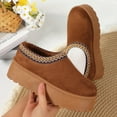 thumbnail image 6 of COM STAR Women's Winter Platform Slippers Warm Fuzzy Slip-On Indoor Outdoor Comfy House Shoes Cozy Fluffy Footwear, 6 of 7