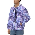 thumbnail image 3 of Kdxio flower crystal Skull Print Men Hoodies Casual Hoodies for Men with Zip Pockets Full Zip Long Sleeve Sweatshirt Sports Hooded Jacket-Small, 3 of 5