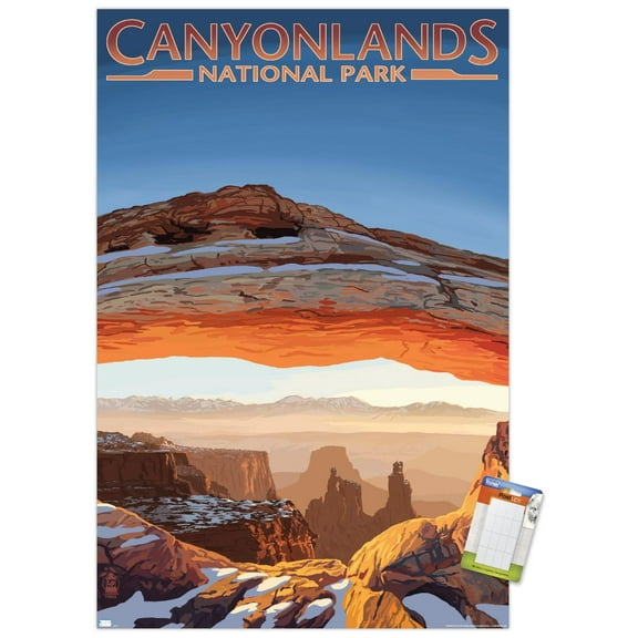 Lantern Press - Canyonlands National Park, Utah, Arch, Painterly Series Wall Poster, 22.375" x 34"
