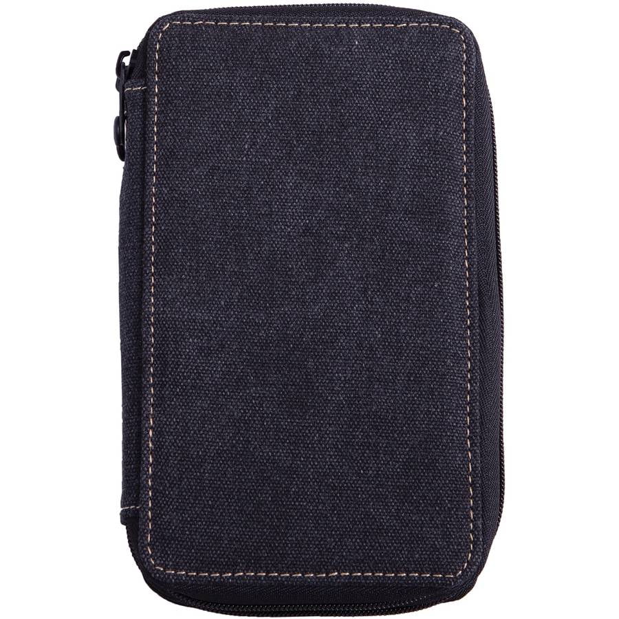 Canvas Pencil Case, Holds 48, Black - Walmart.com