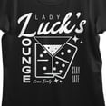 thumbnail image 2 of Lady Luck's Lounge Women's Black Short Sleeve Tee-Small, 2 of 7