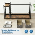 thumbnail image 4 of EDX Computer Desk with Drawer 47 Inch PC Table Study Desk with 2-Tier Drawers Storage Shelf Headphone Hook, Modern Simple Style Laptop Desk for Bedroom, Rust, 4 of 9