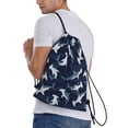 thumbnail image 3 of Drawstring Backpack - Cartoon Cute Hammerhead Shark Splash Proof Small Drawstring Gym Bag for Women Men, Cinch Sports String Bag Backpack for Travel Swimming Beach, 3 of 8