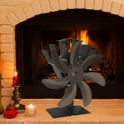 Fireplace Fan Efficient Heat Transfer Wood Burning Fan Circulates Warm for Heater Log/Wood/Pellet Efficient Heat Distribution Bronze