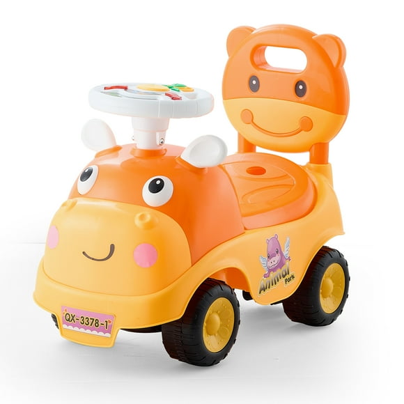 VEVOR Ride On Toddler Push Car, Push Car for Toddler 19 to 36 Months, Kids Ride On Toy with Horn & Music, 48.5 lbs Load Capacity, Under-seat Storage, Foot-to-Floor Walker for Toddlers Boys Girls