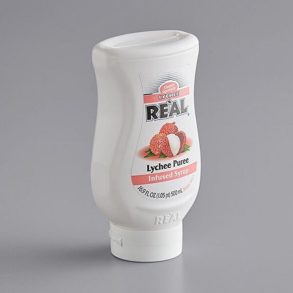 Real 16.9 fl. oz. Lychee Puree Infused Syrup