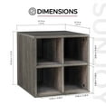 thumbnail image 5 of Sunjoy Quub Quarter Cabinet, Wood Cabinet for Living Room, Bedroom and Other Indoor Space, 5 of 10
