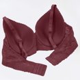 thumbnail image 6 of Byworldtasic Women's Plus Size Minimizer Bras Lace Underwire Push Up Everyday Floral Full Coverage Bralette, 6 of 6