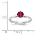 thumbnail image 5 of 925 Sterling Silver Stackable Expressions High 5mm July Swarovski Ring Size: 6; for Adults and Teens; for Women and Men, 5 of 5
