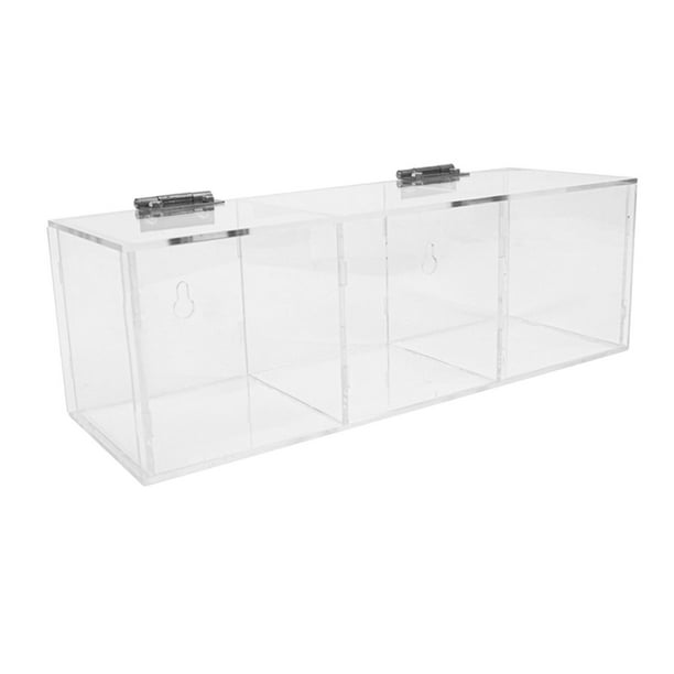 Dispensador de pegatinas, soporte organizador montable en la pared para sujetar etiquetas adhesivas transparentes 3 compartimentos