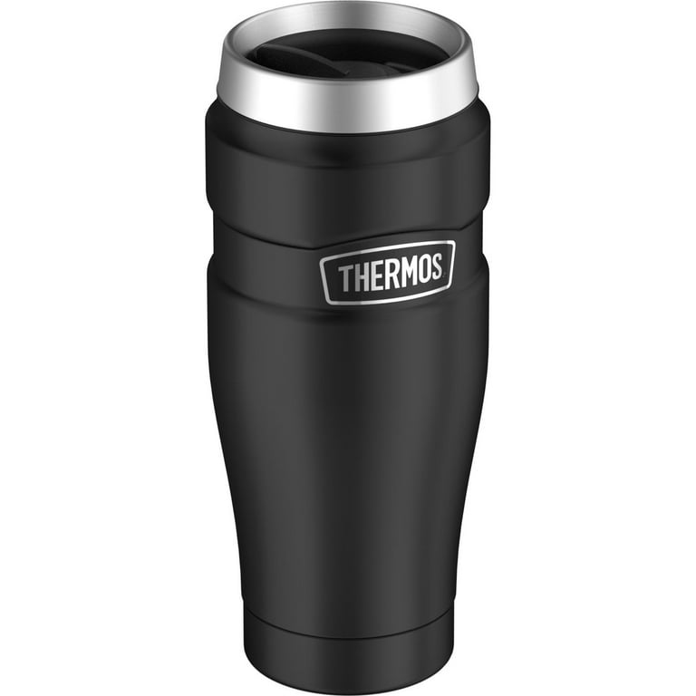 Thermos ThermoCafe 16 Oz. Black Stainless Steel Travel Tumbler