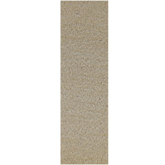 Commercial Indoor/Outdoor Beige Custom Size Runner 2' x 48' - Area Rug with Rubber Marine Backing for Patio, Porch, Deck, Boat, Basement or Garage with Premium Bound Polyester Edges