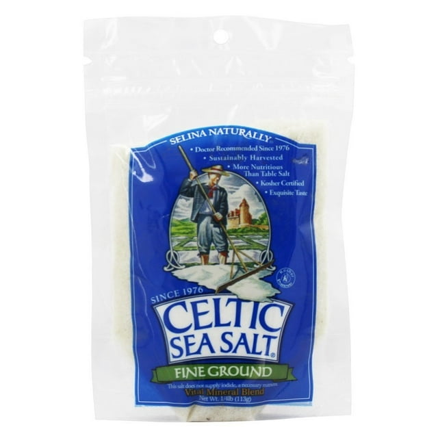 Celtic Sea Salt - Vital Mineral Blend Resealable Bag Fine Ground - 4 oz.