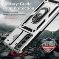thumbnail image 5 of for Samsung Galaxy S21 FE 5G Case with Camera Lens Cover HD Screen Protector, Military-Grade Drop Tested Magnetic Ring Holder Kickstand Protective Phone Case for Samsung Galaxy S21 FE 5G (Silver), 5 of 17