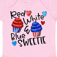 thumbnail image 4 of Inktastic 4th of July Red, White and Blue Sweetie Cupcakes and Stars Boys or Girls Baby Bodysuit, 4 of 5