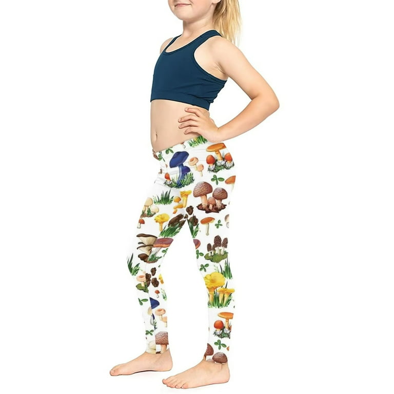 FKELYI Rainbow Stripes Kids Leggings Size 8-9 Years Stretchy Dancing Yoga  Pants High Waisted Straight Leg Comfy Party Girls Active Tights