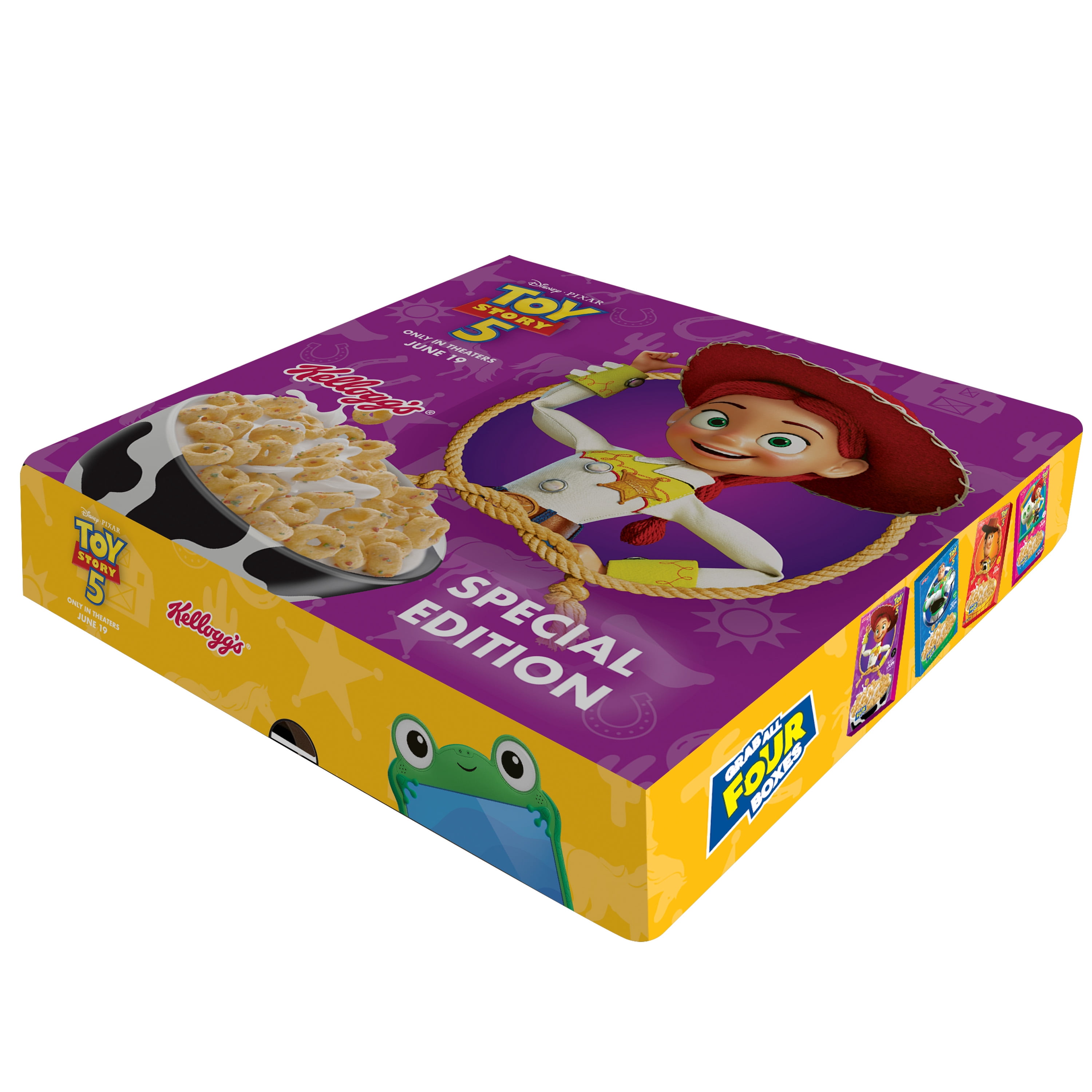 Kellogg's Disney Pixar Toy Story 5 Vanilla Flavored Loops Breakfast Cereal, Limited Edition Box, 13.2 oz