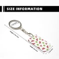 thumbnail image 4 of Goofa Watermelon And Kiwi Printed Rectangular Metal Keychain Bag Charm Floral Charm for Purse Keys Metal Keyring Gift for Women Accessories, 4 of 7