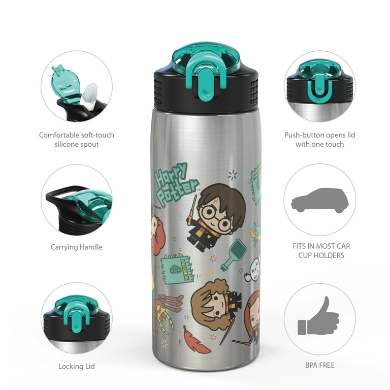 Zak Designs 27 oz. Harry Potter Stainless Steel Water Bottle with