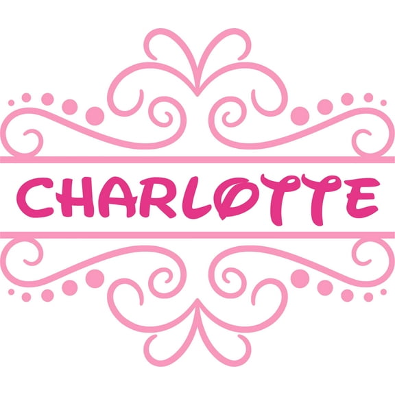 Fancy Split Design Beautiful Decor Customized Wall Decal - Custom Vinyl Wall Art - Personalized Name - Baby Girls Boys Kids Bedroom Wall Decal Room Decor Wall Stickers Decoration Size (15x30 inch)