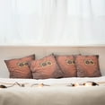 thumbnail image 7 of Ambesonne Vintage Throw Pillow Cover 4 Pack, Retro Cassette Music, 24", Orange Brown, 7 of 7