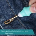 thumbnail image 4 of 2 Pieces Seam Rippers for Sewing, Sharp Seam Ripper Tools for Sewing/Crafting/Embroidery with Ergonomic Handles and Safety Cap (Green;Yellow), 4 of 5