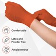 thumbnail image 2 of Guantes de Nitrilo WECARE Talla Pequeña 100 unidades 8 mil Naranja, 2 of 8