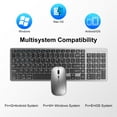 thumbnail image 6 of 102 Keys Wireless Keyboard and Mouse Combo, 2.4G+Bluetooth Dual-Mode Rechargeable Cordless USB Keyboard and Mouse, Silent Keyboard and Mouse with Multimedia Keys for Computer/Laptop/Windows/Mac,Black, 6 of 7