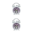 thumbnail image 2 of Reloj despertador Naiovety Metal 3 pulgadas campana doble Blanco Negro Rosa, 2 of 6