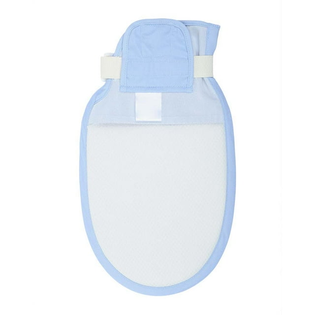 Guante de control de restricción transpirable multifunción Protector contra rasguños para pacientes mayores Azul y blanco