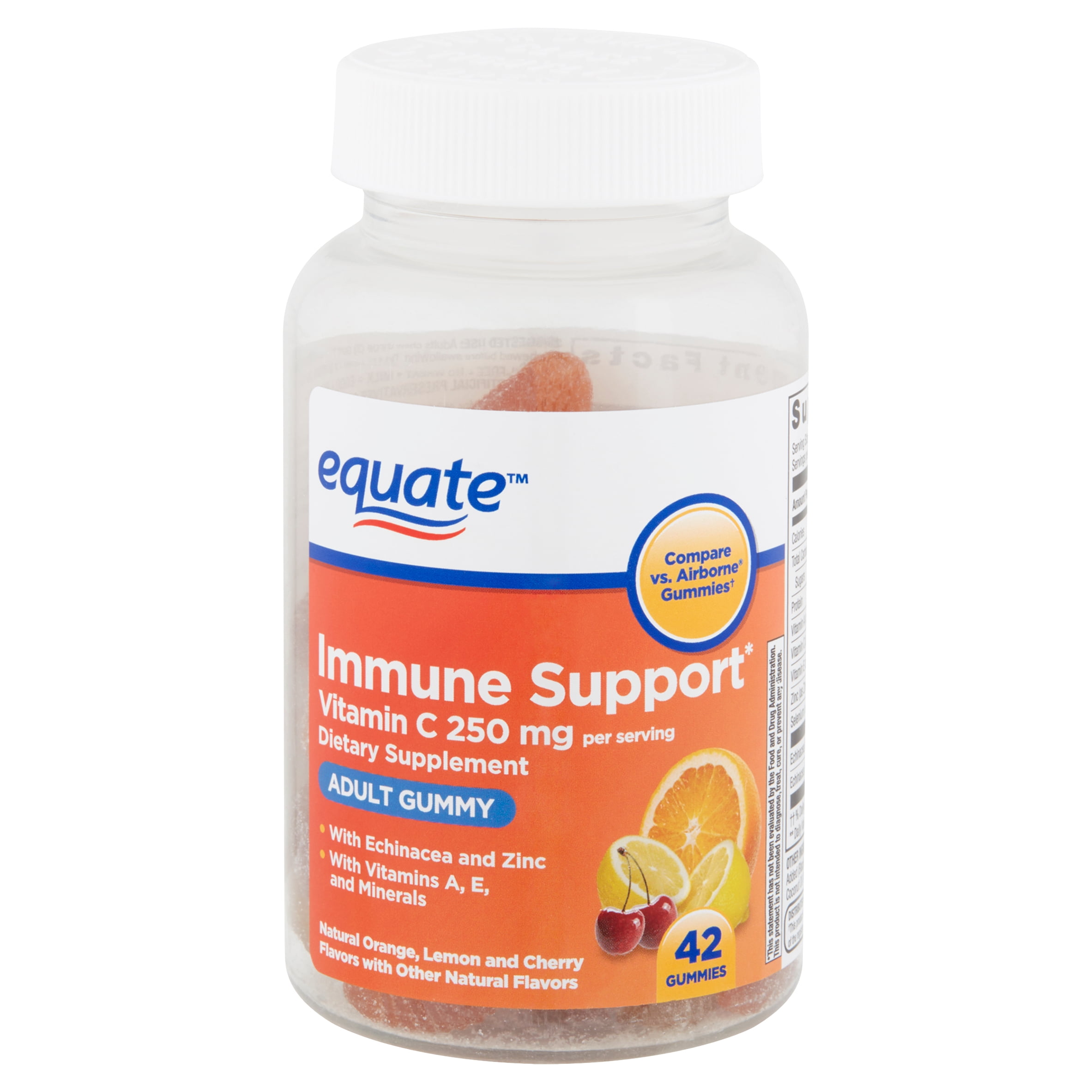 Equate Immune Support Vitamin C Adult Gummies, 250 mg, 42 count