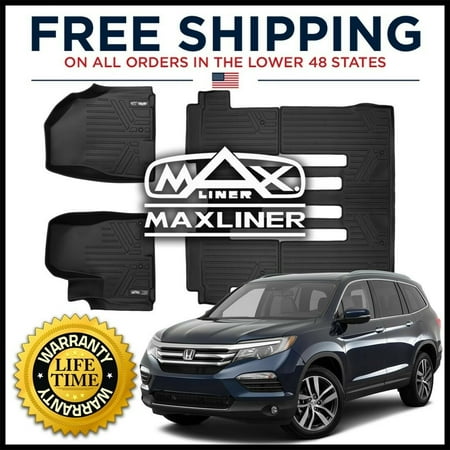 Maxliner 1st 2nd 3rd Row Floor Mats Set Black For Sedona 8