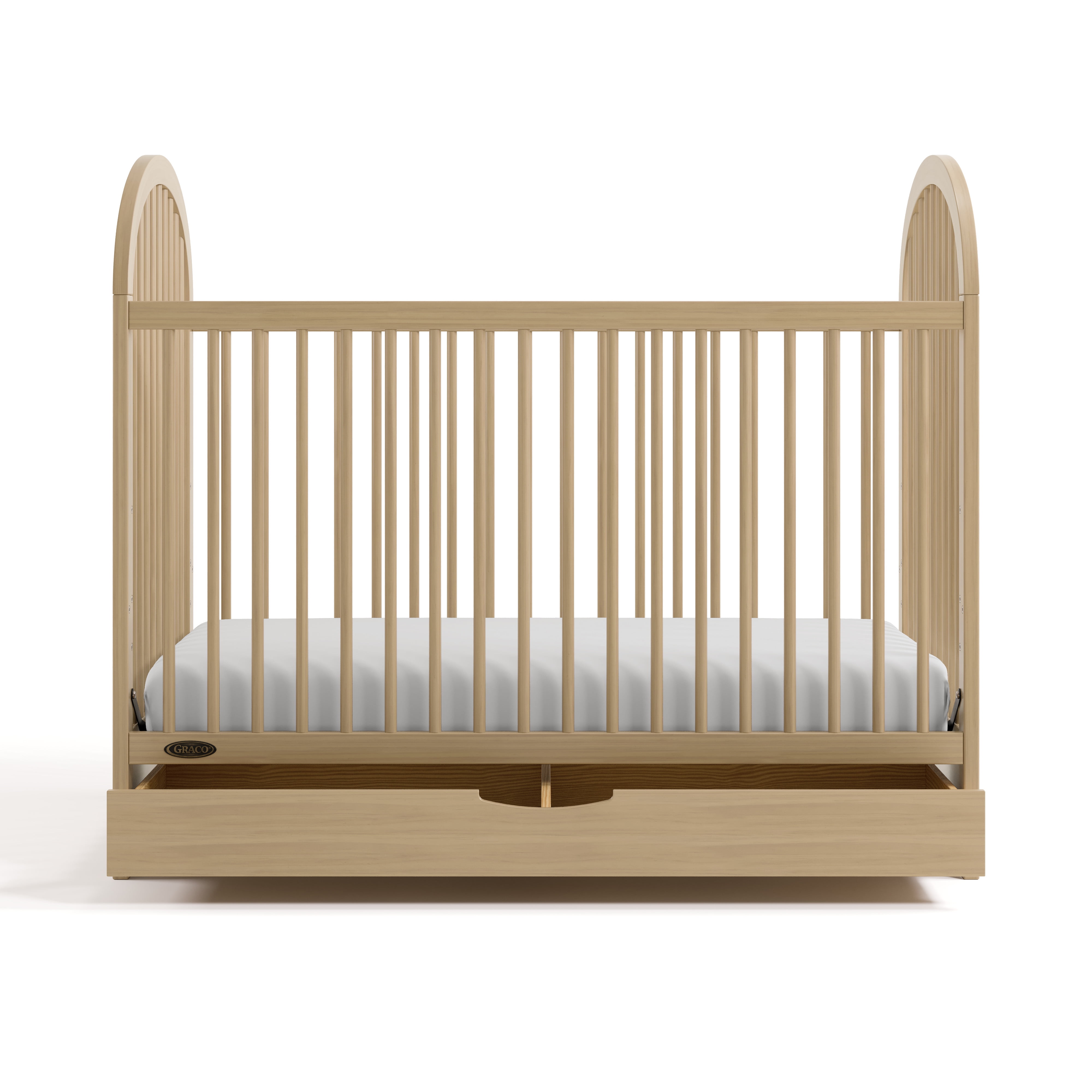 Graco Olivia 3-In-1 Convertible Baby Crib with Drawer, Driftwood