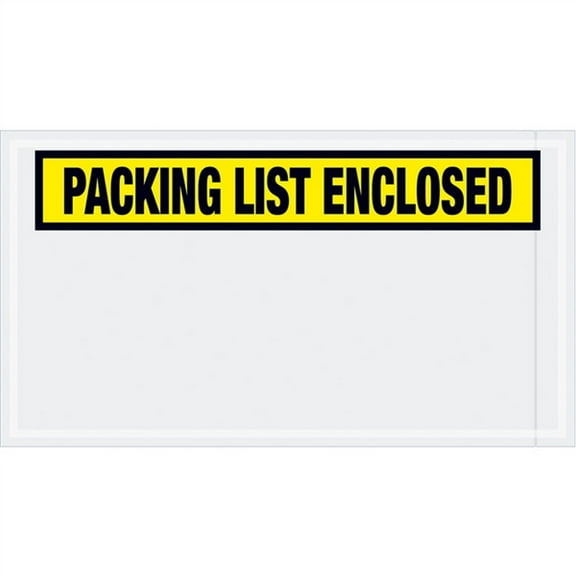 Panel Face Yellow "Packing List Enclosed" Envelopes 5 1/2" X 10" (1000 Case)