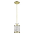 thumbnail image 2 of 50560-28 Livex Lighting Grammercy - 1 Light Mini Pendant in New Traditional Style - 5 Inches wide by 10.75 Inches high-Winter Gold Finish, 2 of 11